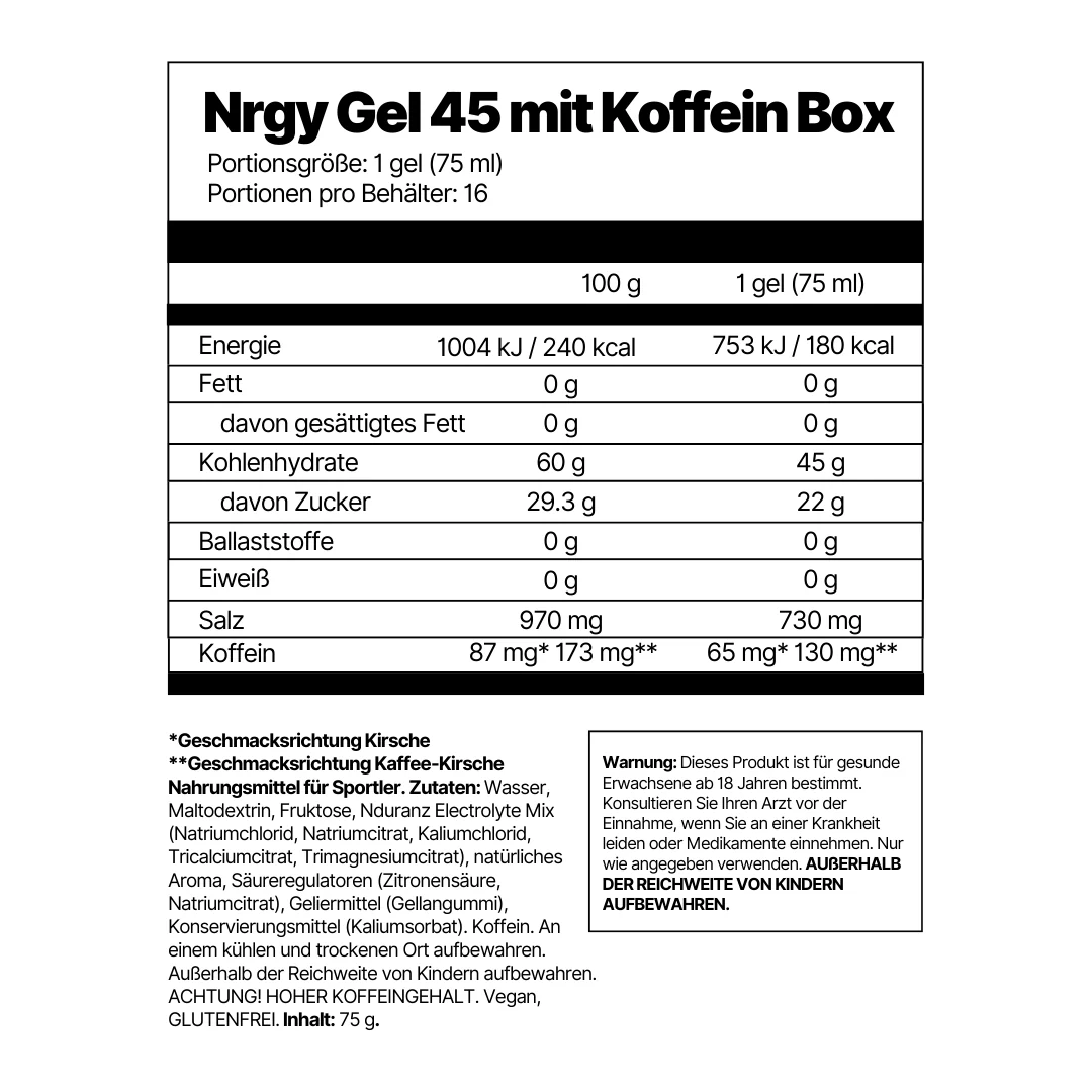Nrgy Gel 45 mit Koffein Box - Image 8
